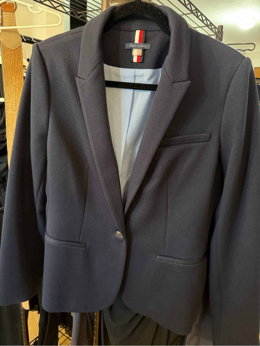 Tommy Hilfiger Dark Navy Tailored Single-Button Blazer
